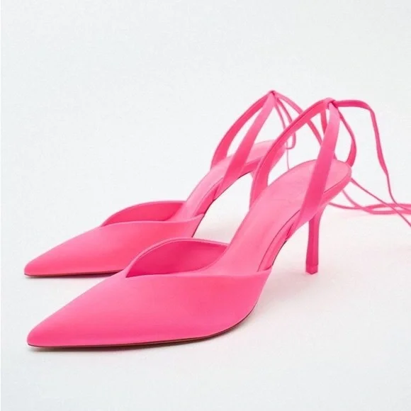 Zara | Vibrant Pink Heels - Picture 3 of 5